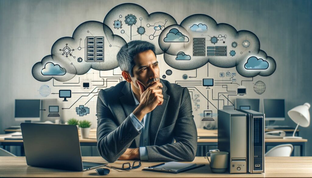 A person thinking about Multi-cloud
