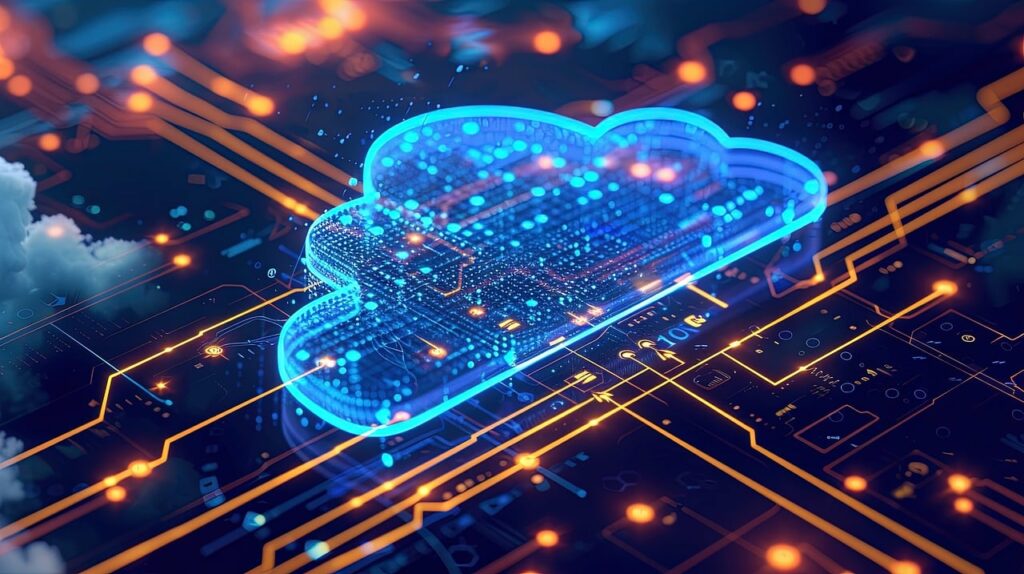 Close-up representation of multi-cloud