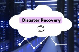 Disaster Recovery Concept with Server Room Background